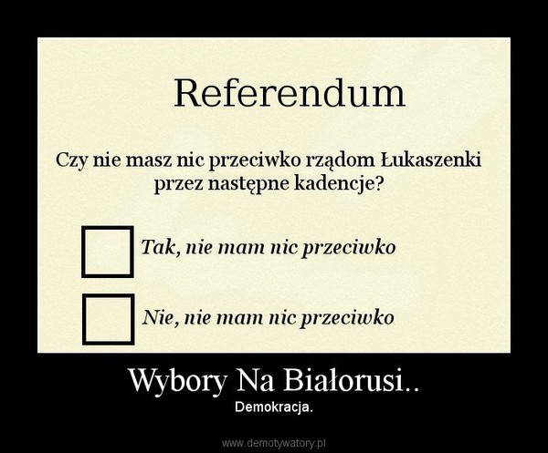 Wybory Na Białorusi..