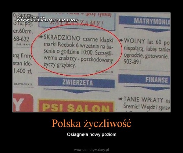 Polska życzliwość – Osiągnęła nowy poziom 
