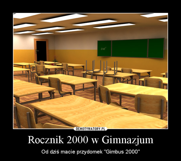 Rocznik 2000 w Gimnazjum – Od dziś macie przydomek "Gimbus 2000" 