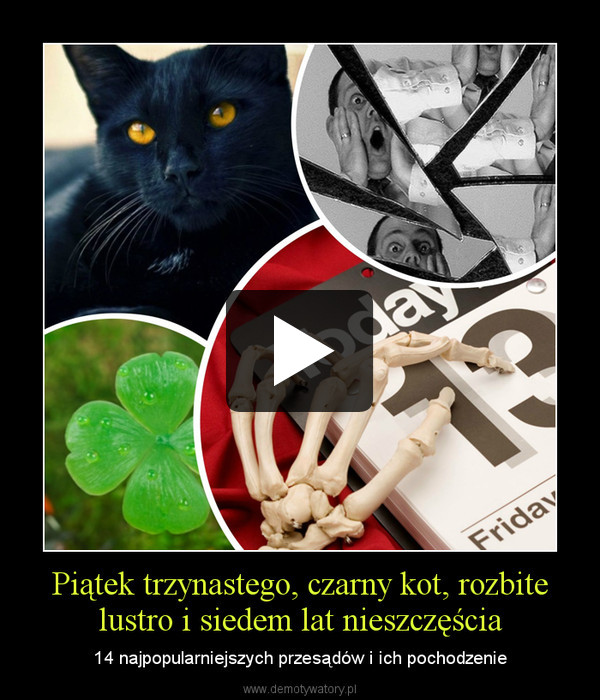Piątek trzynastego, czarny kot, rozbite lustro i siedem lat nieszczęścia – 14 najpopularniejszych przesądów i ich pochodzenie 