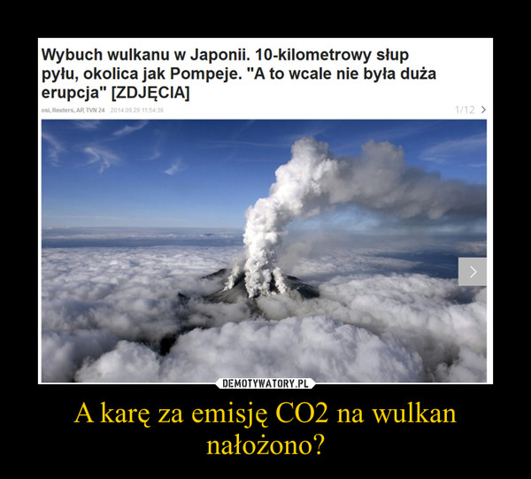 A karę za emisję CO2 na wulkan nałożono? –  