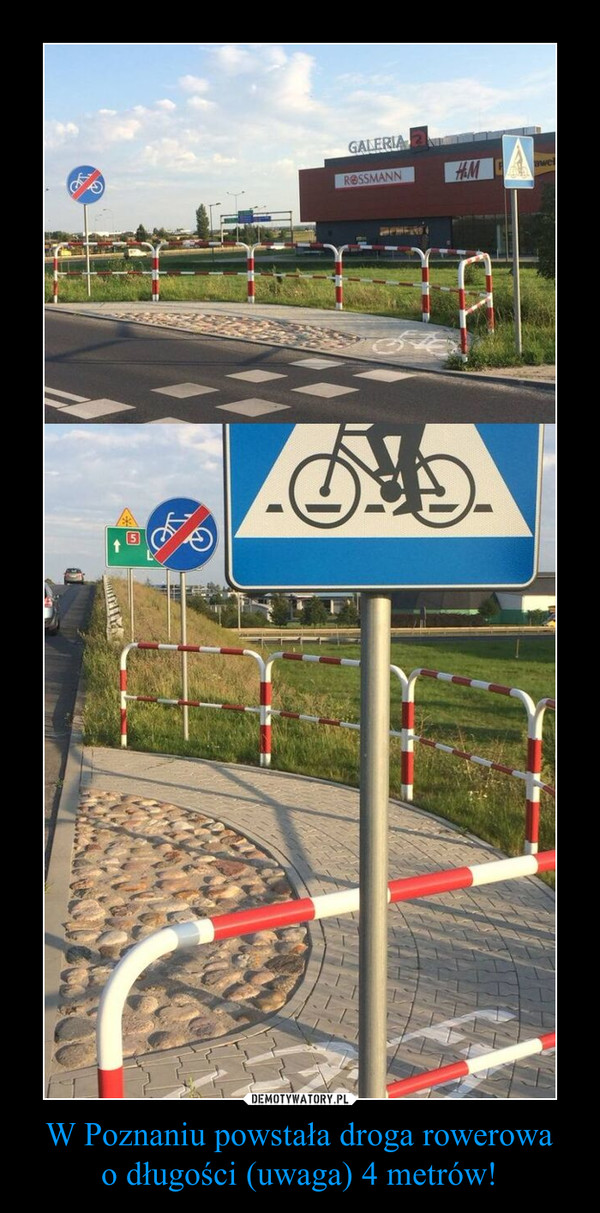 W Poznaniu powstała droga rowerowao długości (uwaga) 4 metrów! –  