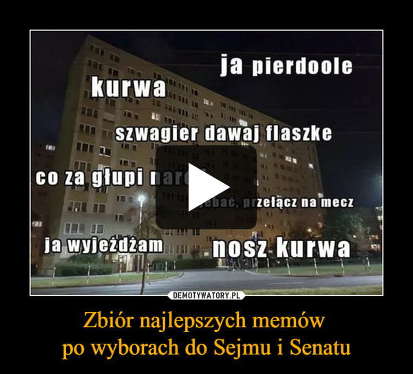 Zbiór najlepszych memów po wyborach do Sejmu i Senatu –  