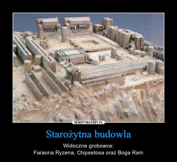 Starożytna budowla – Widoczne grobowce:Faraona Ryzena, Chipsetosa oraz Boga Ram 