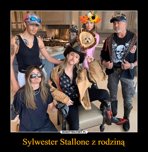 Sylwester Stallone z rodziną –  