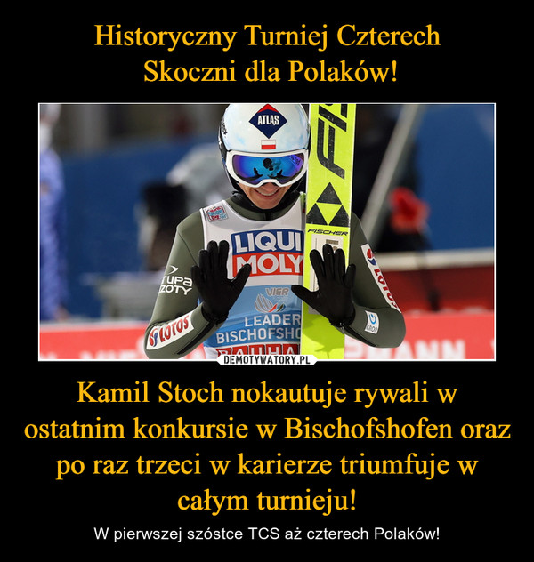 Kamil Stoch nokautuje rywali w ostatnim konkursie w Bischofshofen oraz po raz trzeci w karierze triumfuje w całym turnieju! – W pierwszej szóstce TCS aż czterech Polaków! 
