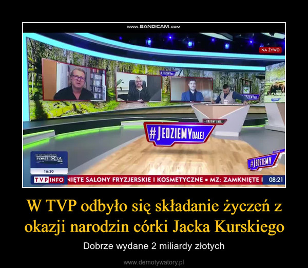W TVP odbyło się składanie życzeń z okazji narodzin córki Jacka Kurskiego – Dobrze wydane 2 miliardy złotych 