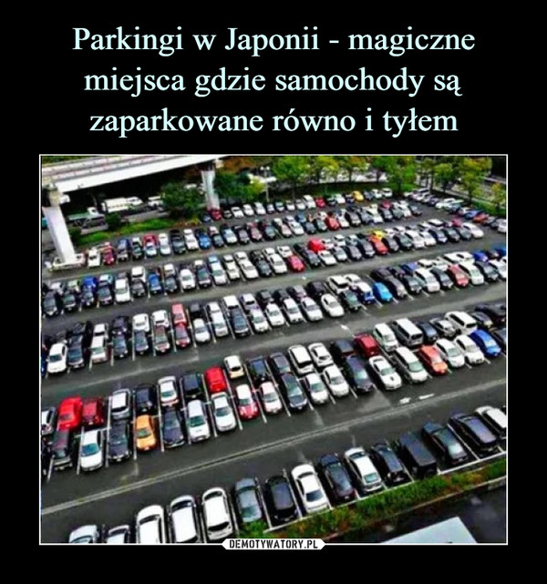 Parkingi w Japonii - magiczne miejsca gdzie samochody są zaparkowane równo i tyłem
