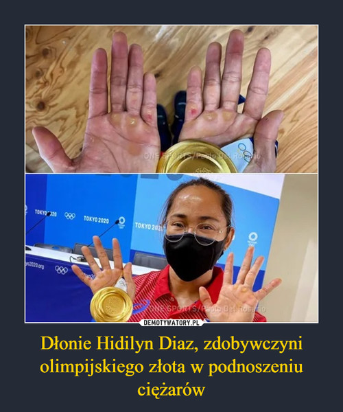 Dłonie Hidilyn Diaz, zdobywczyni olimpijskiego złota w podnoszeniu ciężarów