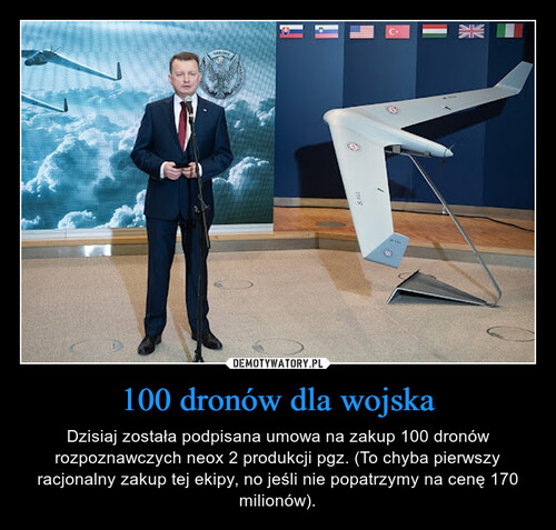 100 dronów dla wojska