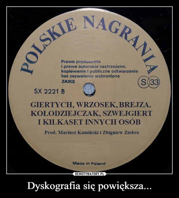 Dyskografia się powiększa... –  POLSKIE NAGRANIA