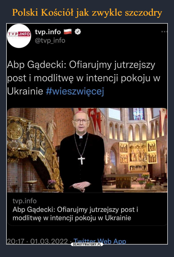 Polski Kościół jak zwykle szczodry