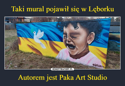 Taki mural pojawił się w Lęborku Autorem jest Paka Art Studio