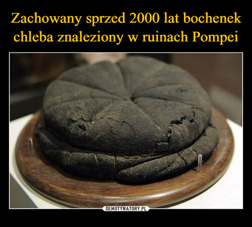 Zachowany sprzed 2000 lat bochenek chleba znaleziony w ruinach Pompei