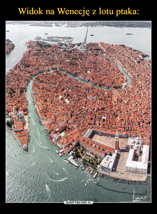 Widok na Wenecję z lotu ptaka: