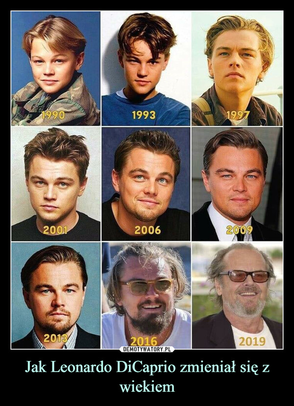 Jak Leonardo DiCaprio zmieniał się z wiekiem –  