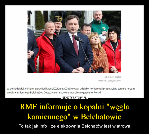 RMF informuje o kopalni "węgla kamiennego" w Bełchatowie