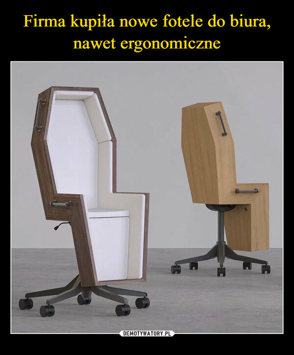 Firma kupiła nowe fotele do biura, nawet ergonomiczne