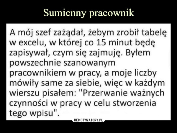 Sumienny pracownik